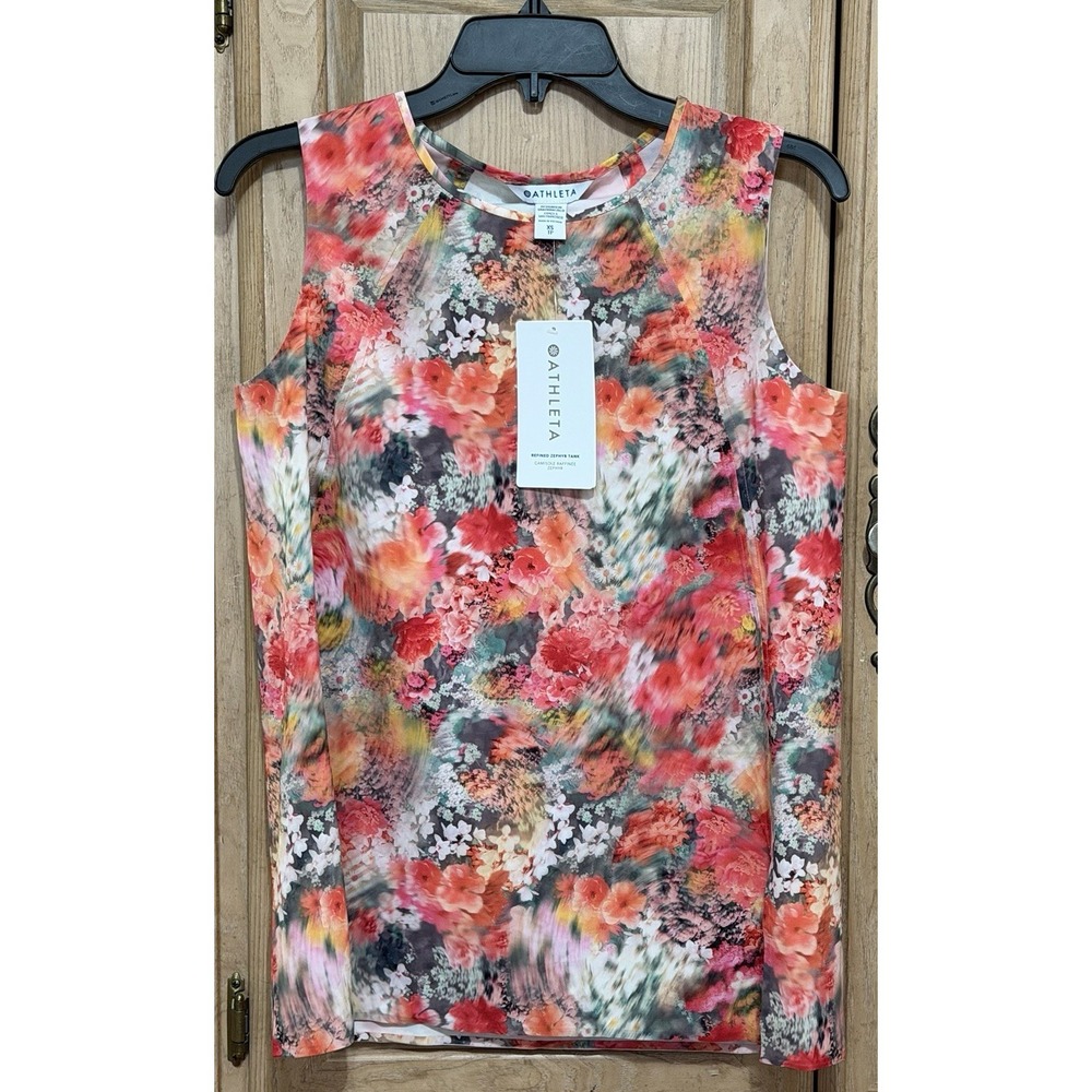 NWT Athleta Zephyr Refined Floral Print Tank Cami‎  Women's Size XS Sleeveless